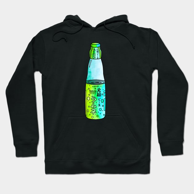 Ramune Soda Japanese Drink Hoodie by Kelly Louise Art